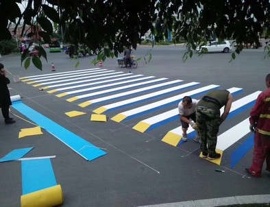 石家庄石家庄彩色路面标线施工